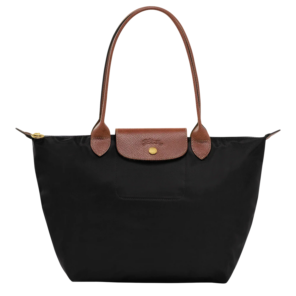 Faltbare Nylon Handtasche Damen in Schwarz