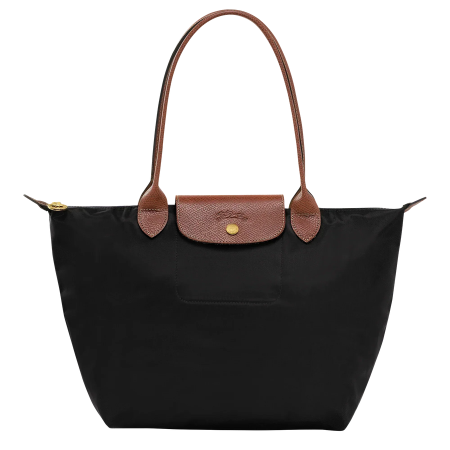 Faltbare Nylon Handtasche Damen in Schwarz