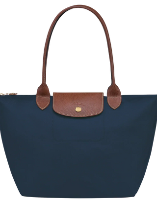Faltbare Nylon Handtasche Damen in Marineblau