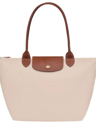 Faltbare Nylon Handtasche Damen in Beige