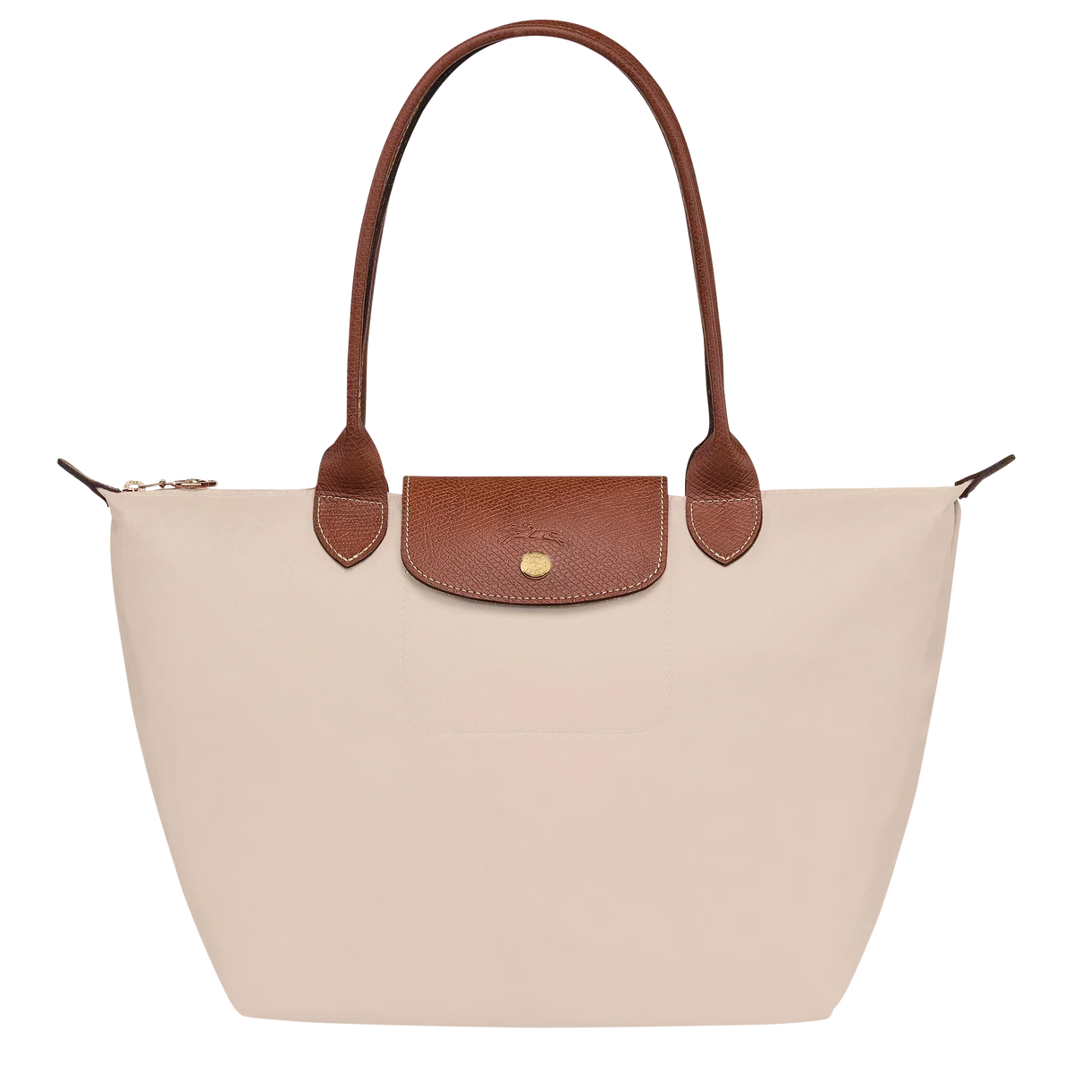 Faltbare Nylon Handtasche Damen in Beige