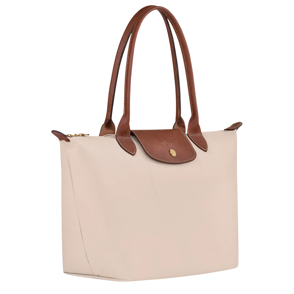 Faltbare Nylon Handtasche Damen in Beige, Innenansicht