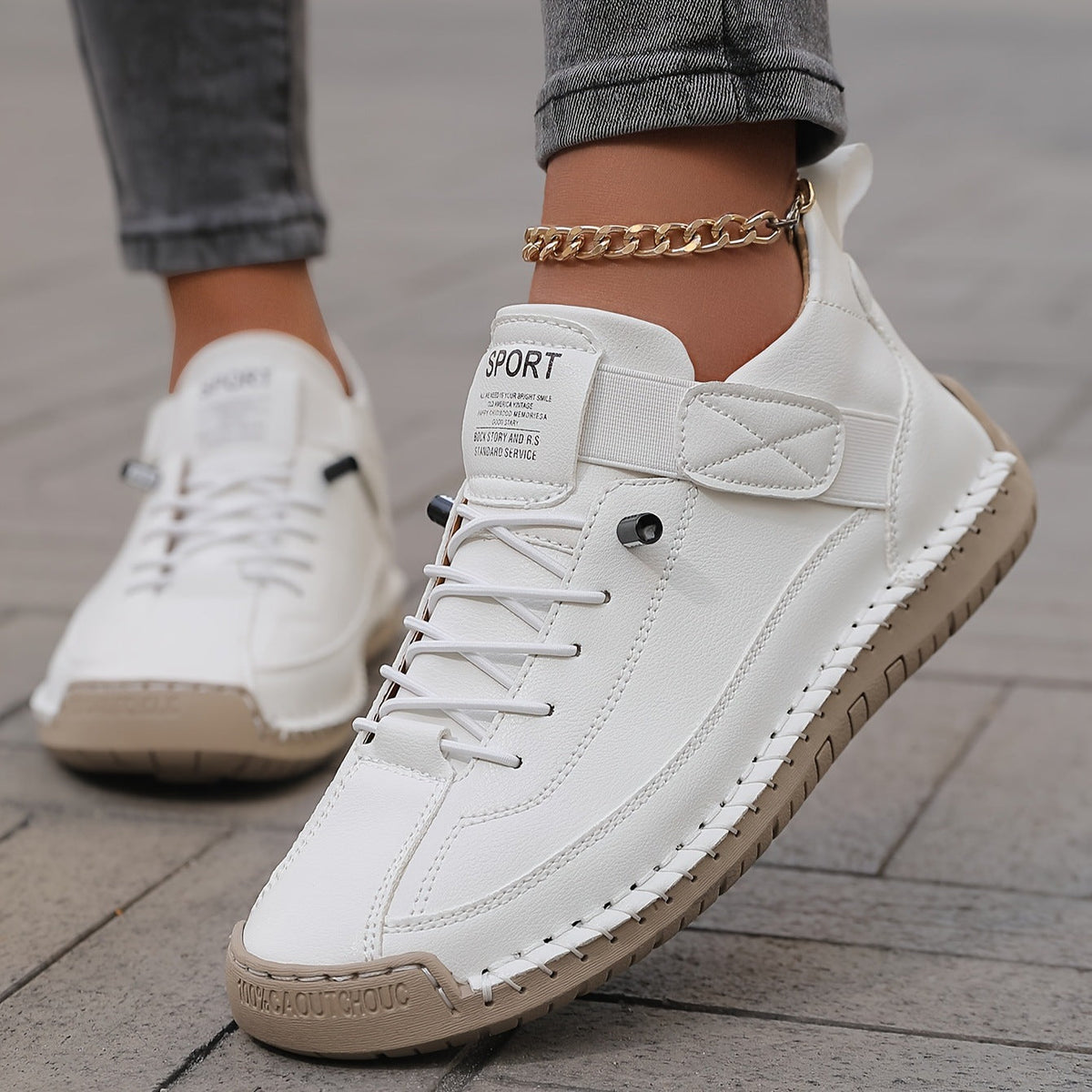 Klassische Sneaker Damen in Weiß