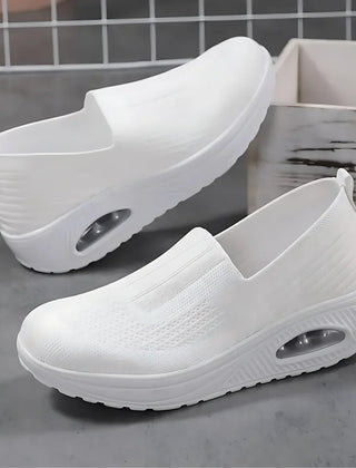 Schlupfschuhe Damen Gedämpfte Sohle in Weiß