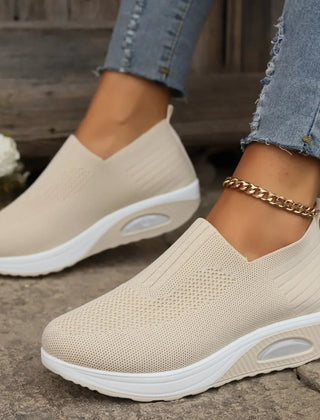 Schlupfschuhe Damen Gedämpfte Sohle in Beige