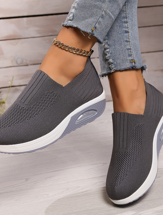 Schlupfschuhe Damen Gedämpfte Sohle in Grau