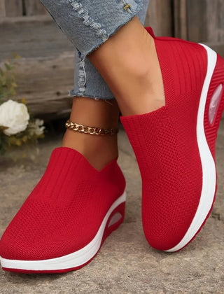 Schlupfschuhe Damen Gedämpfte Sohle in Rot