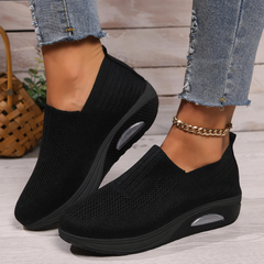 Schlupfschuhe Damen Gedämpfte Sohle in Schwarz