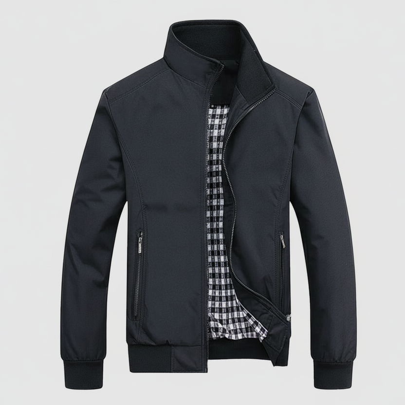 Blousonjacke für Herren mit Stehkragen und gestreiften Bündchen, Produktbild 8