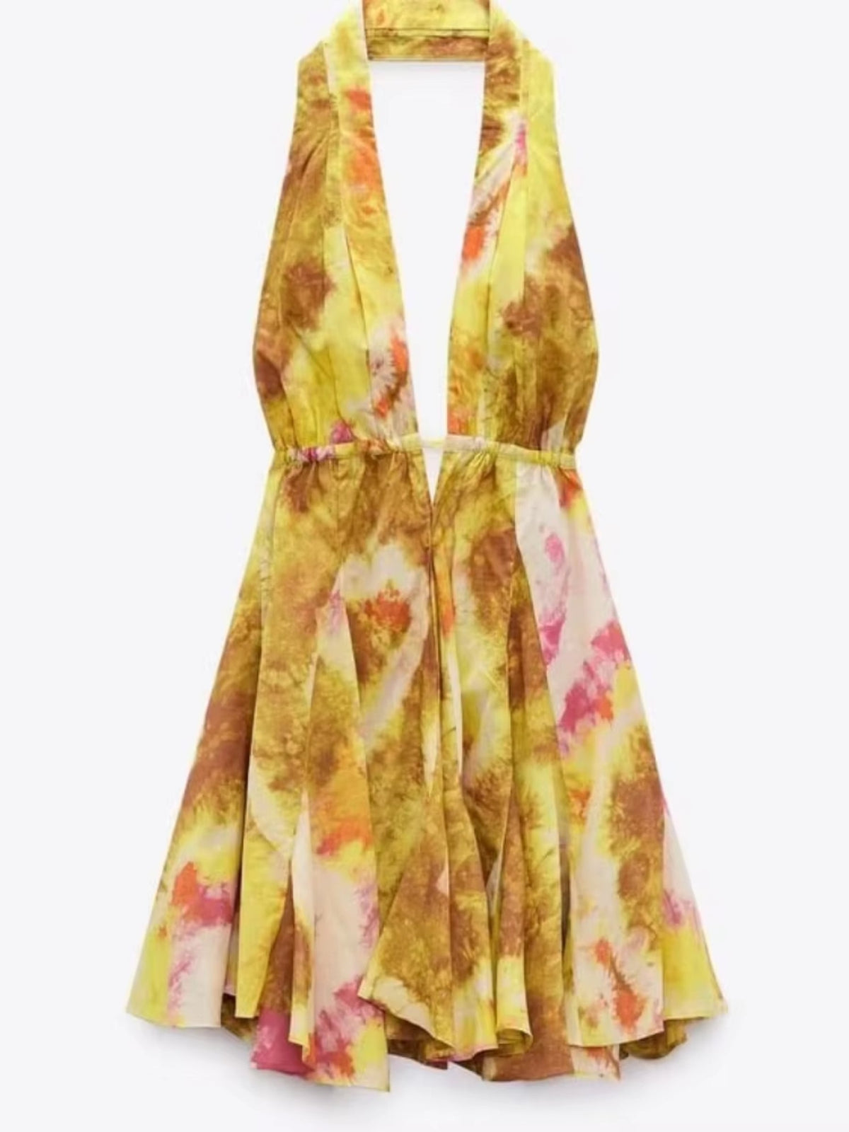 Sommerkleid Batikprint Rückenfrei