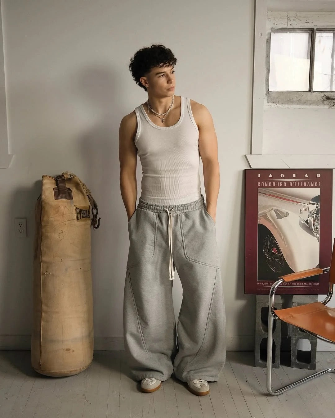 Unisex Jogginghose in Oversize mit weitem Bein, Produktbild 11
