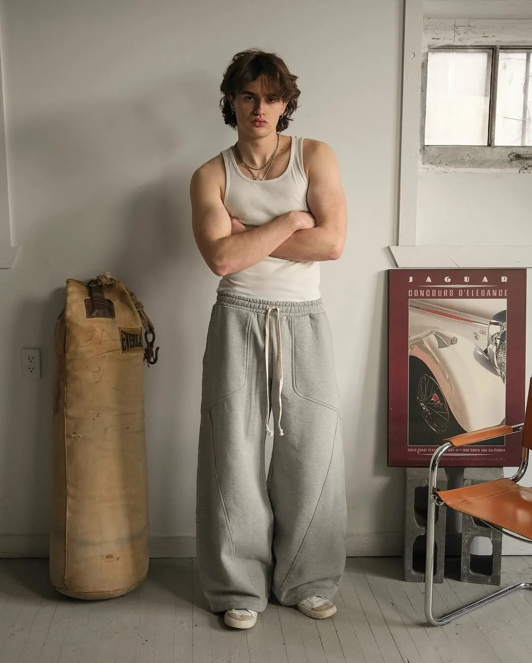 Unisex Jogginghose in Oversize mit weitem Bein, Produktbild 6