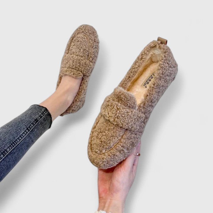 Kuschelige Plüschloafer für Damen