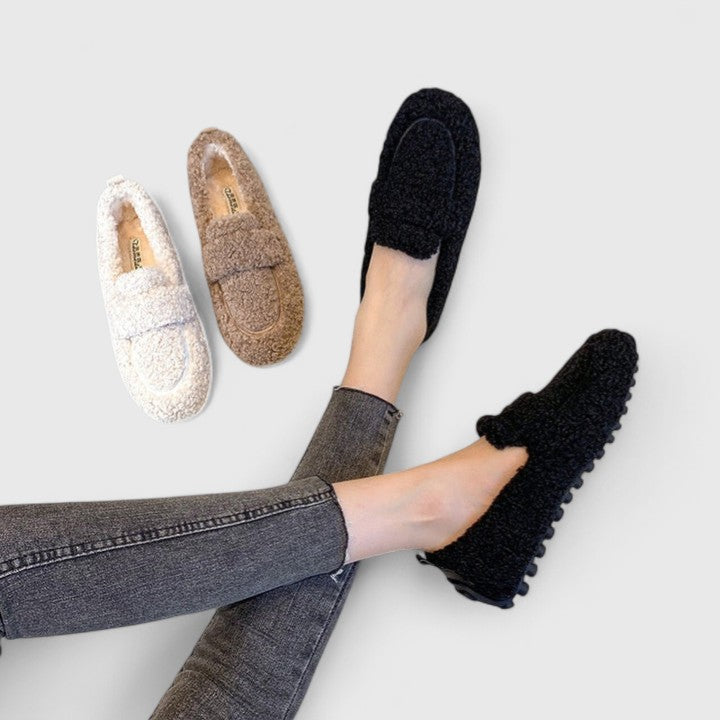 Kuschelige Plüschloafer für Damen
