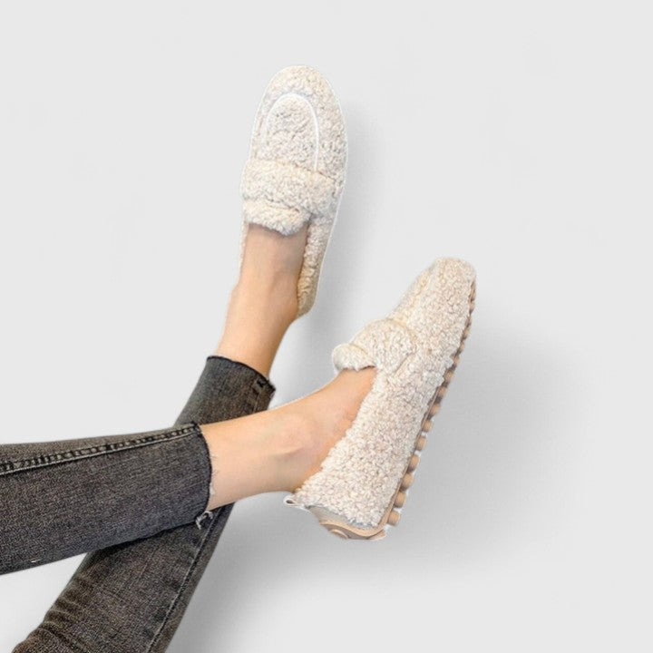 Kuschelige Plüschloafer für Damen