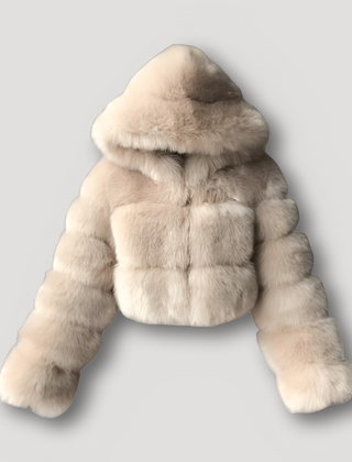 Kurze Kunstfelljacke Damen