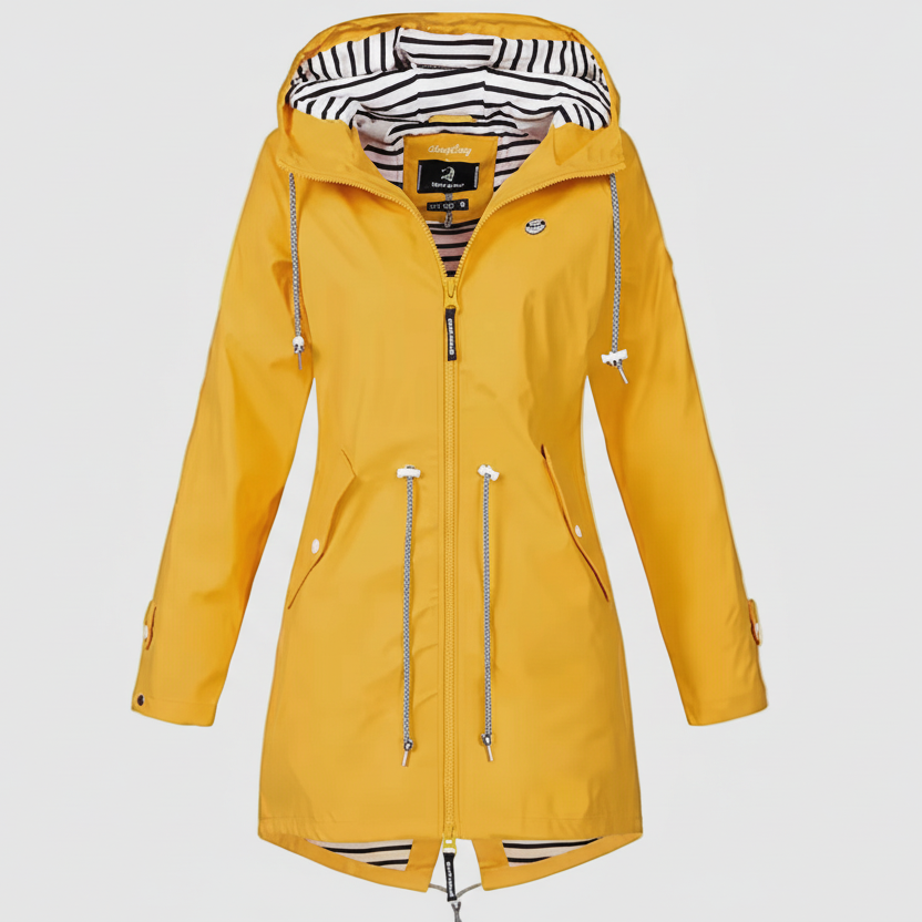 Taillierter Regenparka für Damen mit großer Kapuze, Produktbild 7