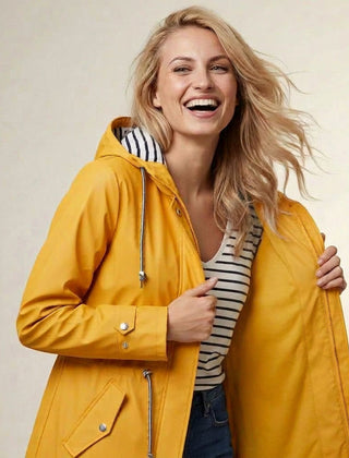 Taillierter Regenparka für Damen mit großer Kapuze, Produktbild 1