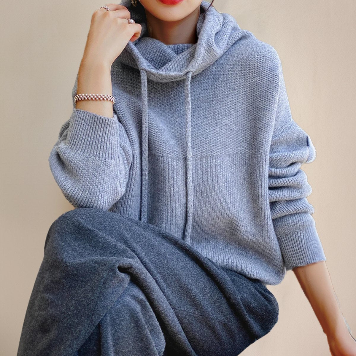 Oversize Hoodie Stehkragen