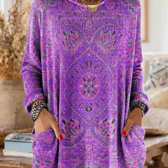 Kapuzenpullover Tunika Ethnoprint