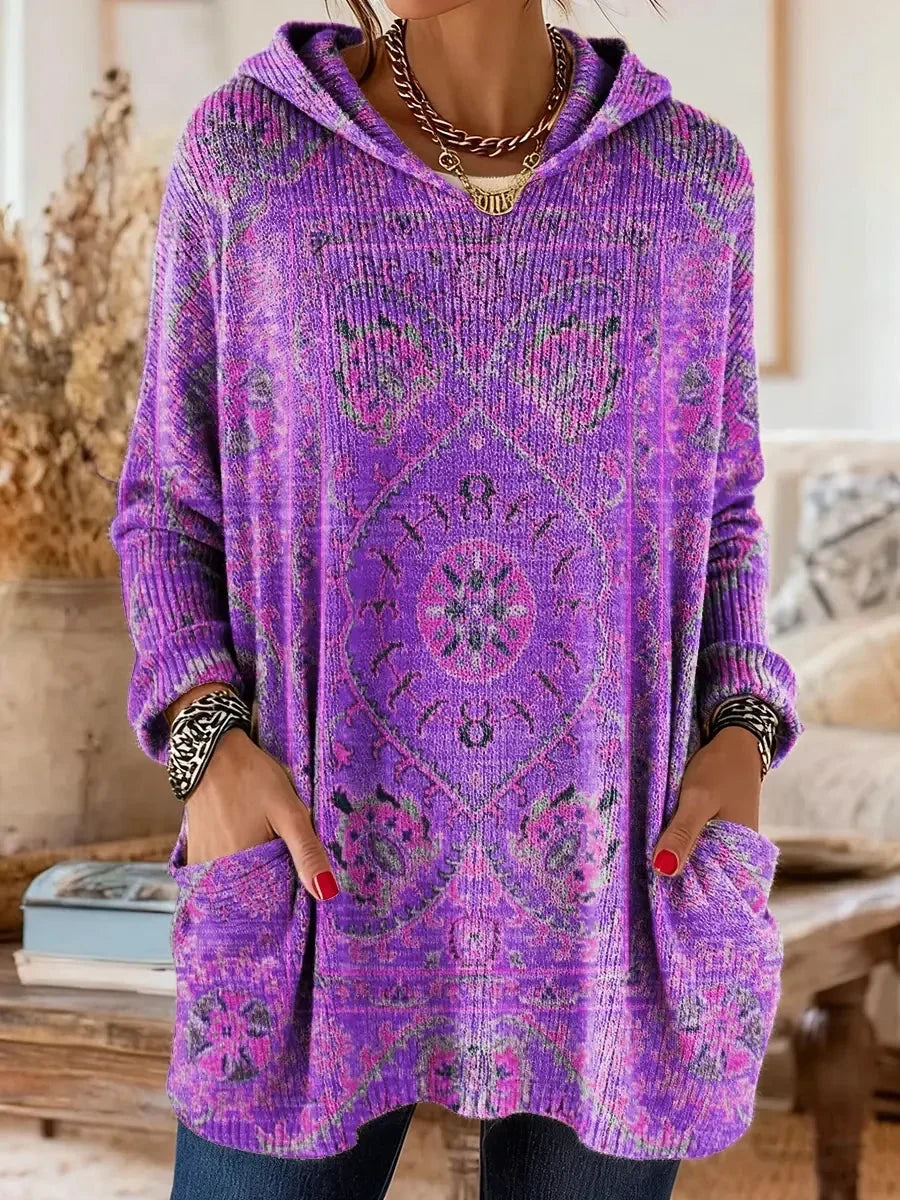 Kapuzenpullover Tunika Ethnoprint
