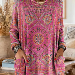 Kapuzenpullover Tunika Ethnoprint