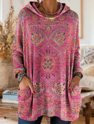 Kapuzenpullover Tunika Ethnoprint