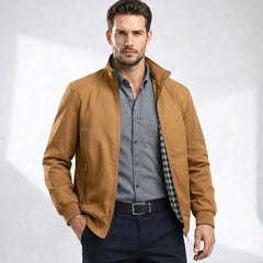 Blousonjacke für Herren mit Stehkragen und gestreiften Bündchen, Produktbild 4