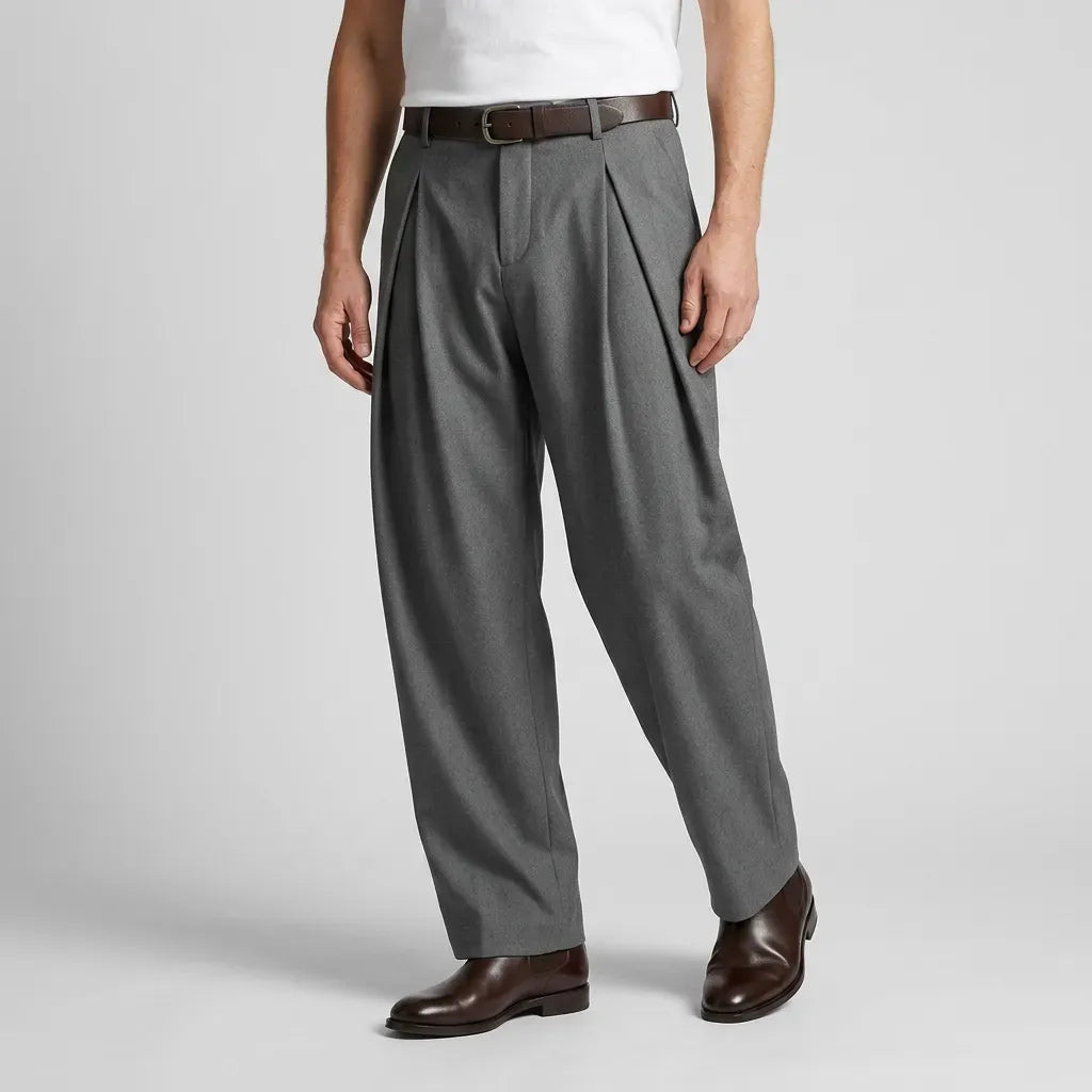 Bundfaltenhose für Herren im weiten Schnitt