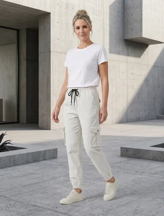Cargohose für Damen mit elastischem Bund und Seitentaschen, Produktbild 6