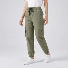 Cargohose für Damen mit elastischem Bund und Seitentaschen, Produktbild 4