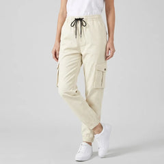 Cargohose für Damen mit elastischem Bund und Seitentaschen, Produktbild 1