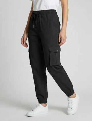 Cargohose für Damen mit elastischem Bund und Seitentaschen, Produktbild 5