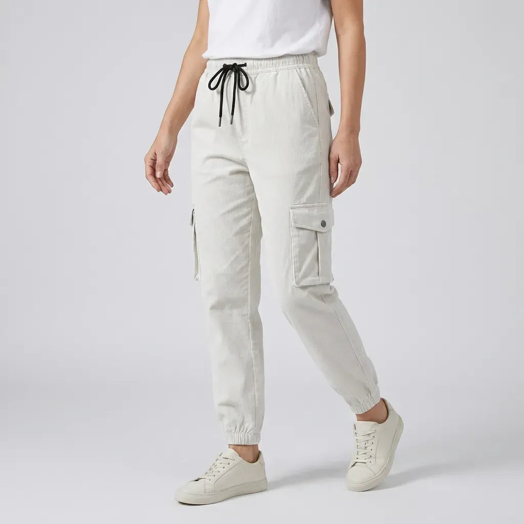 Cargohose für Damen mit elastischem Bund und Seitentaschen, Produktbild 7
