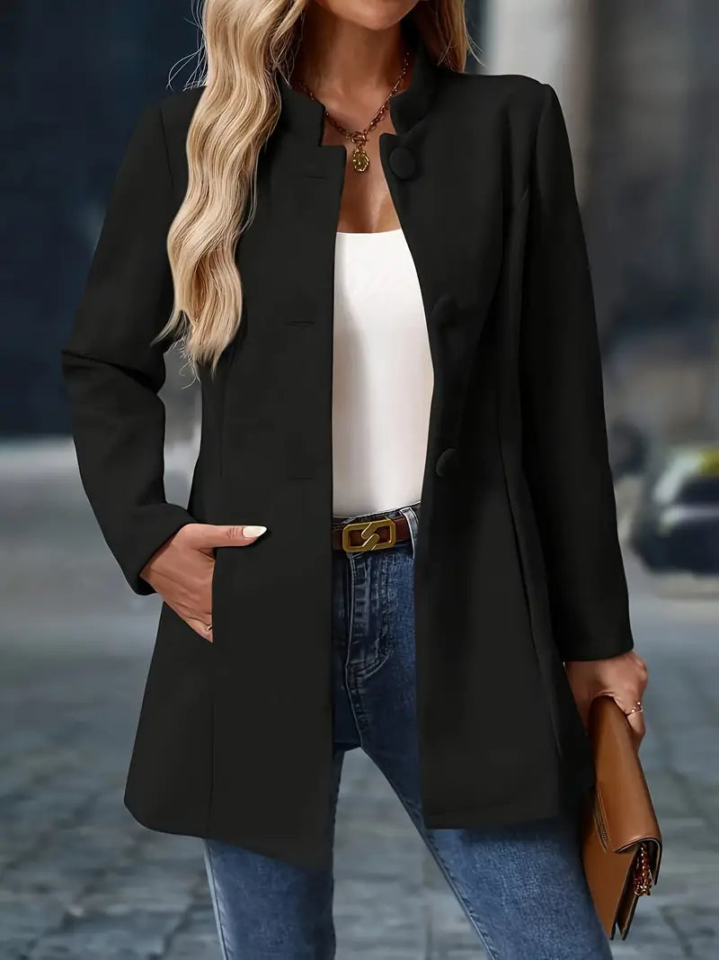 Klassischer Wintermantel Damen in Schwarz