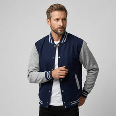 Collegejacke für Herren mit Druckknöpfen im Regular Fit