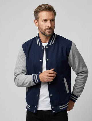 Collegejacke für Herren mit Druckknöpfen im Regular Fit