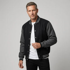Collegejacke für Herren mit Druckknöpfen im Regular Fit