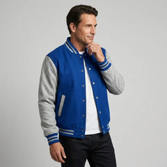 Collegejacke für Herren mit Druckknöpfen im Regular Fit