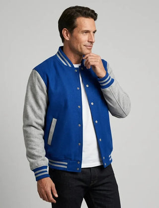 Collegejacke für Herren mit Druckknöpfen im Regular Fit