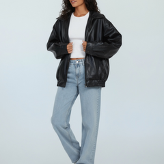 Oversized Bomberjacke für Damen mit Blazerkragen, Produktbild 5