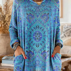 Kapuzenpullover Tunika Ethnoprint