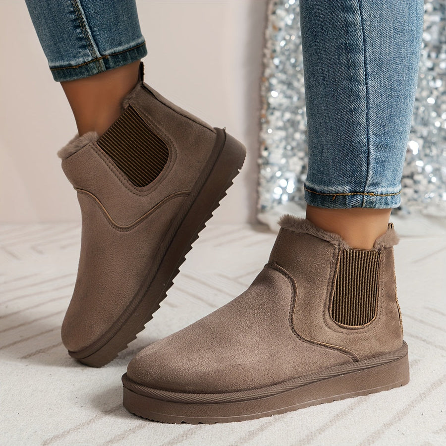 Winterstiefel Kunstfell Plateausohle