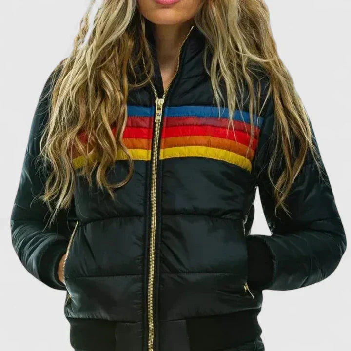 Gesteppte Damenjacke Colorblock