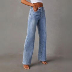 Jeans mit hohem Bund und weitem Bein