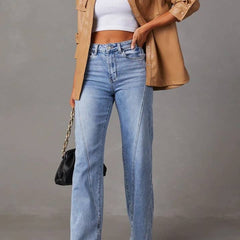 Jeans mit hohem Bund und weitem Bein