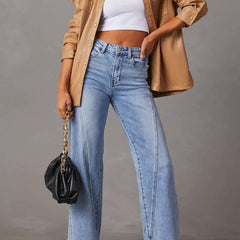Jeans mit hohem Bund und weitem Bein