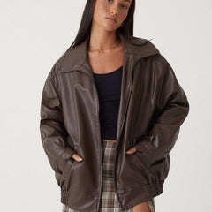 Oversized Jacke in glänzender Optik