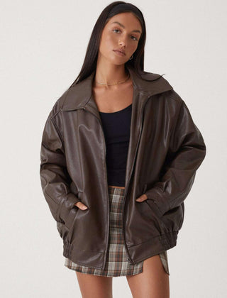 Oversized Jacke in glänzender Optik