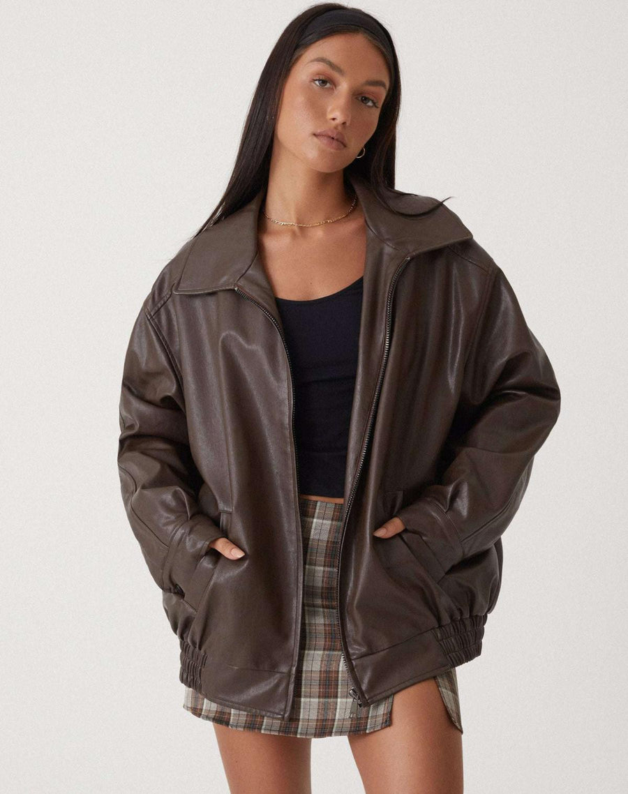 Oversized Jacke in glänzender Optik